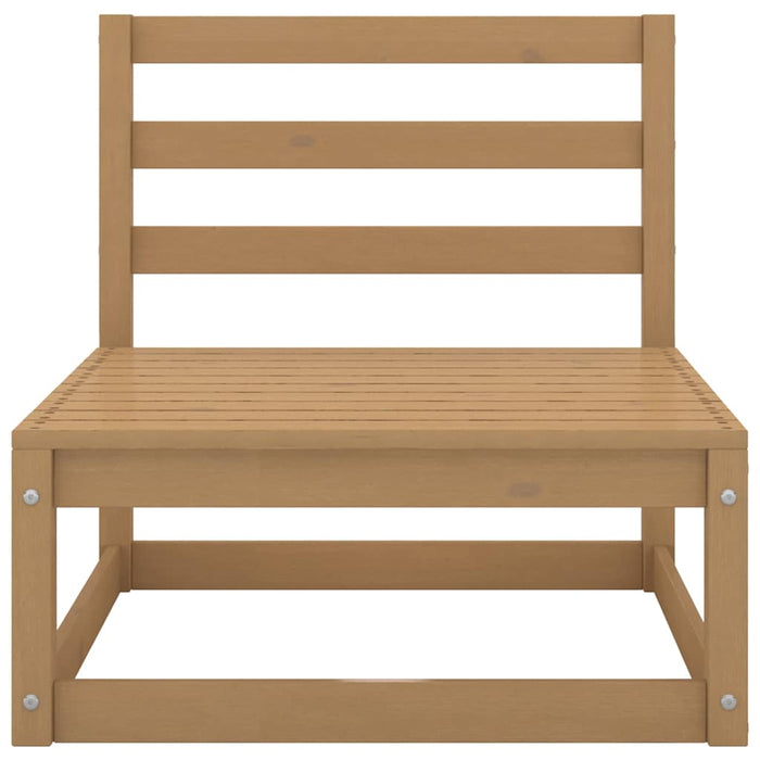 Set mobilier de grădină, 10 piese, maro miere, lemn masiv pin WALTI