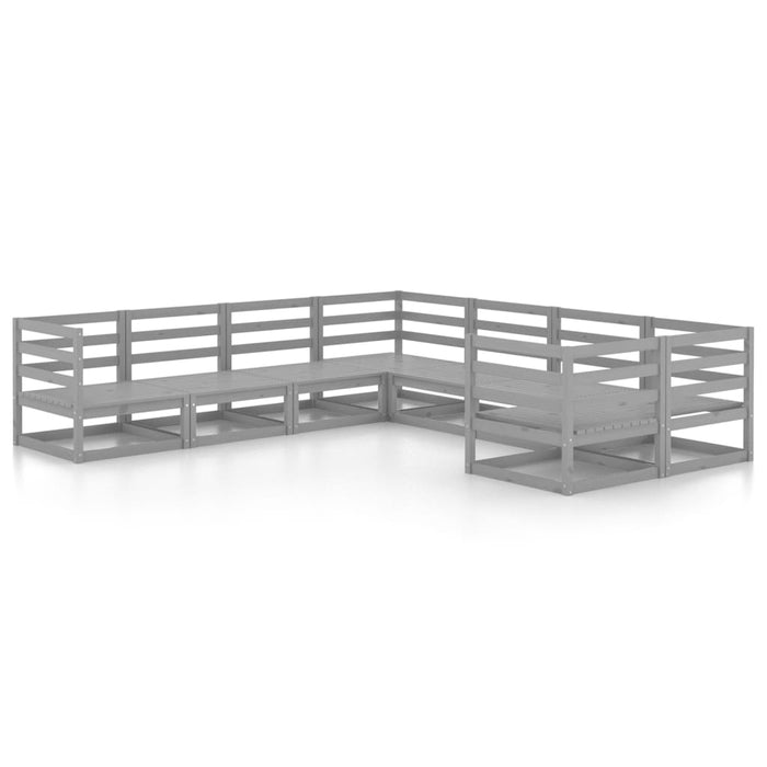 Set mobilier de grădină, 8 piese, lemn masiv de pin WALTI