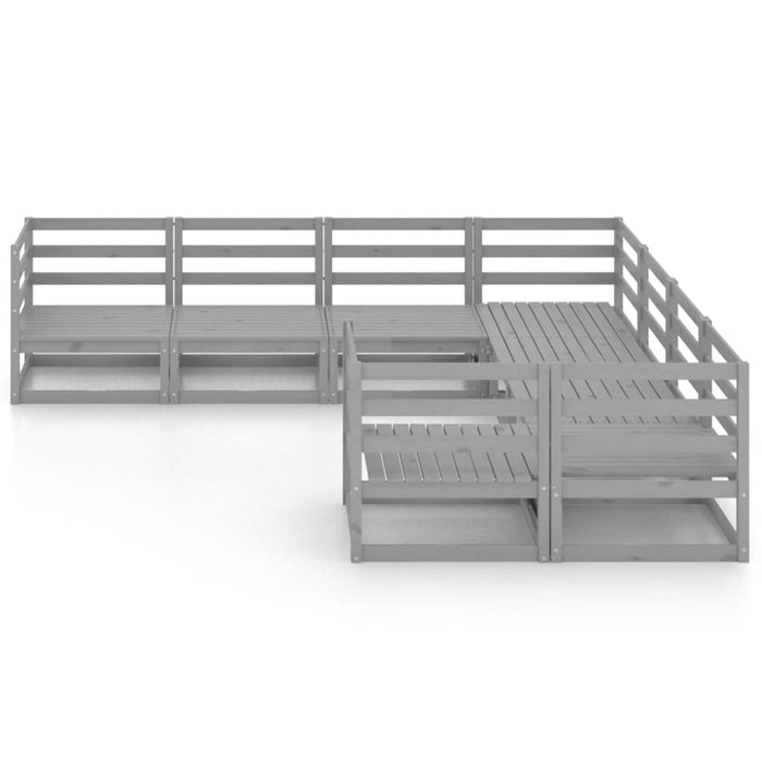 Set mobilier de grădină, 8 piese, lemn masiv de pin WALTI