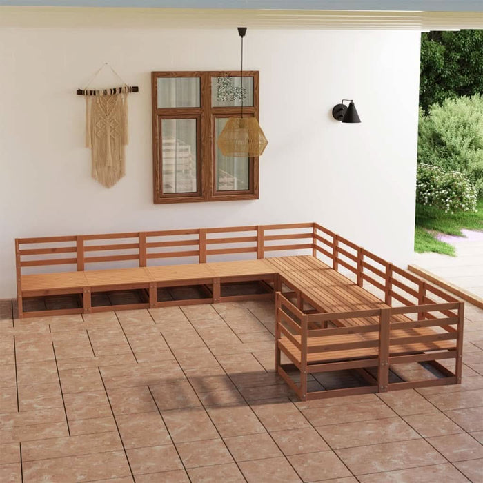 Set mobilier de grădină, 10 piese, lemn masiv de pin - WALTI WALTI