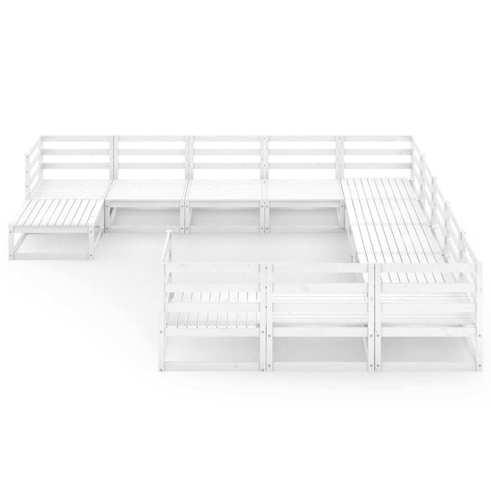 Set mobilier de grădină, 12 piese, lemn masiv de pin WALTI