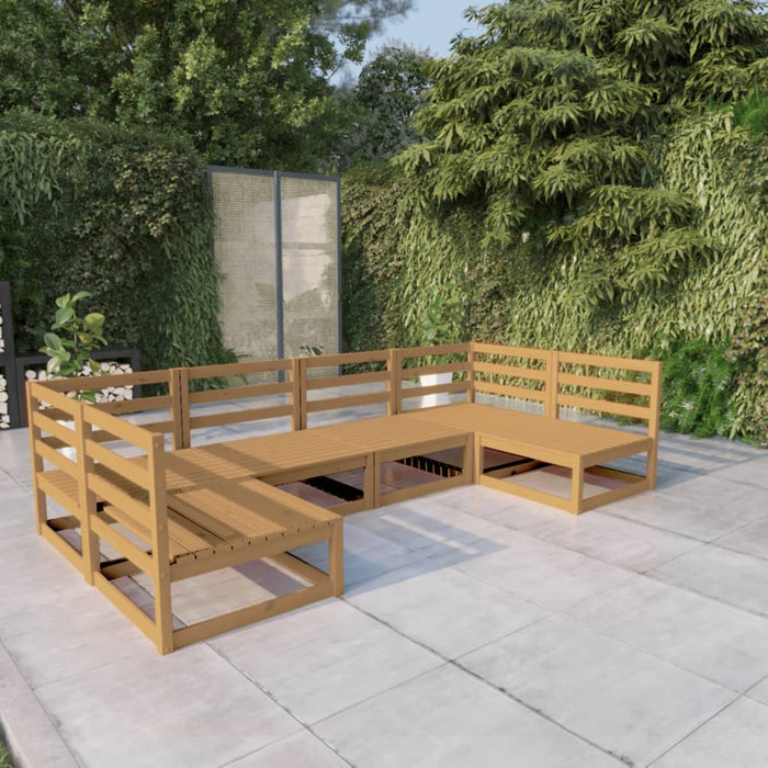Set mobilier de grădină, 6 piese, lemn masiv de pin WALTI