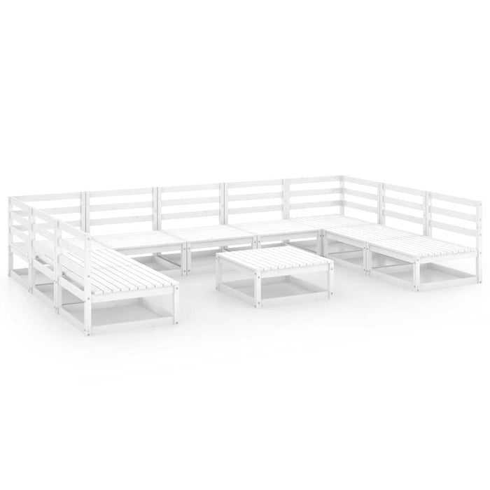 Set mobilier de grădină, 10 piese, lemn masiv de pin WALTI