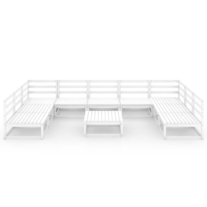 Set mobilier de grădină, 10 piese, lemn masiv de pin WALTI