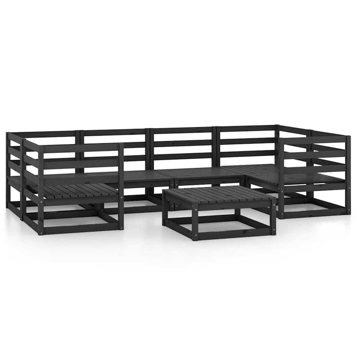 Set mobilier de grădină, 7 piese, lemn masiv de pin WALTI