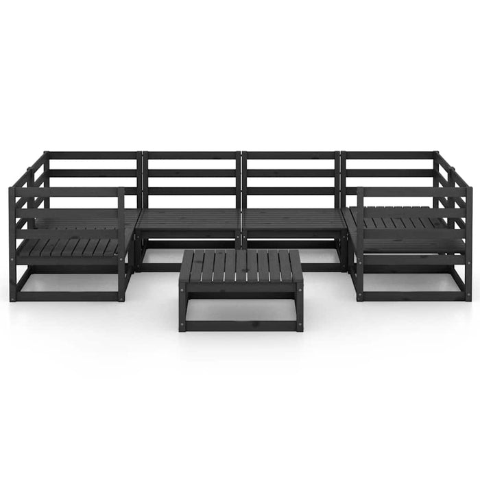 Set mobilier de grădină, 7 piese, lemn masiv de pin WALTI
