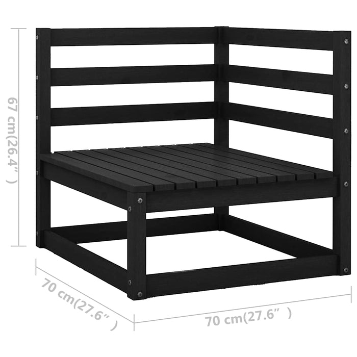 Set mobilier de grădină, 7 piese, lemn masiv de pin WALTI