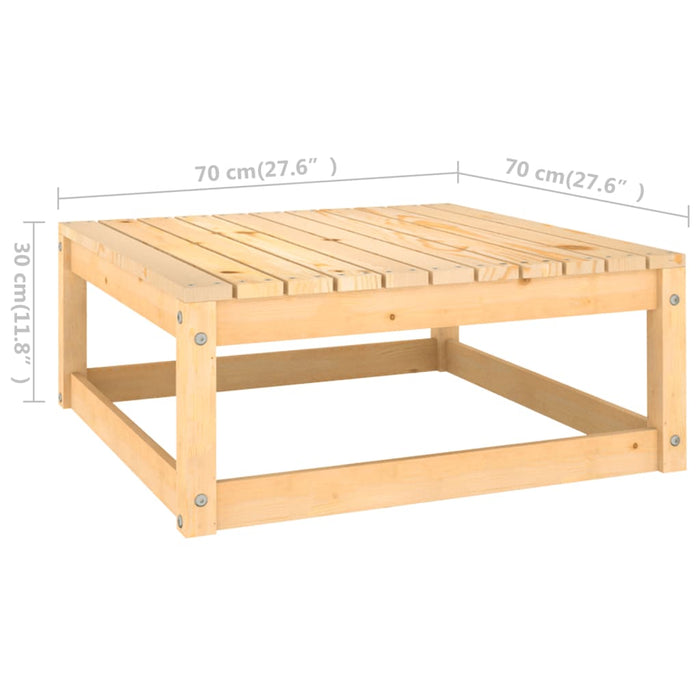 Set mobilier de grădină, 10 piese, lemn masiv de pin WALTI