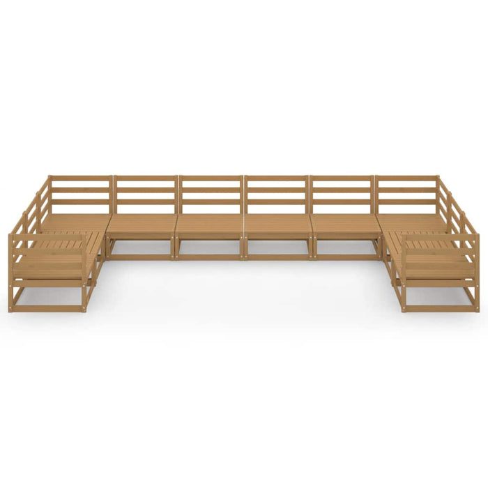 Set mobilier de grădină, 10 piese, lemn masiv de pin WALTI