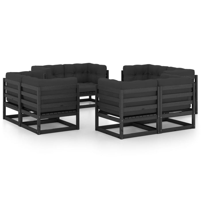 Set mobilier de grădină cu perne, 8 piese, lemn masiv de pin WALTI