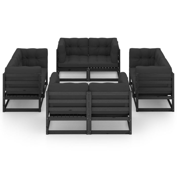 Set mobilier de grădină cu perne, 8 piese, lemn masiv de pin WALTI