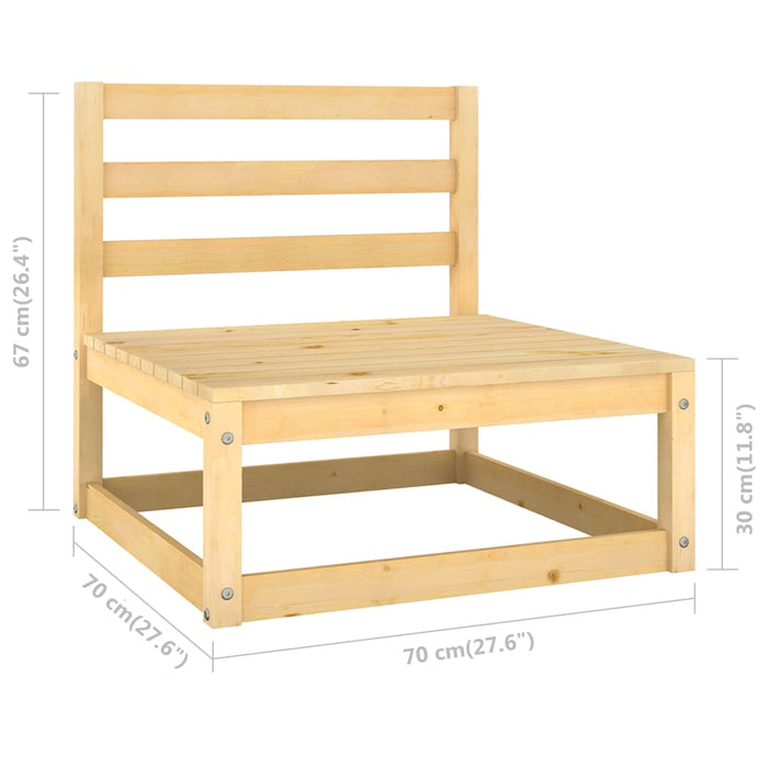 Set mobilier de grădină cu perne, 4 piese, lemn masiv de pin WALTI