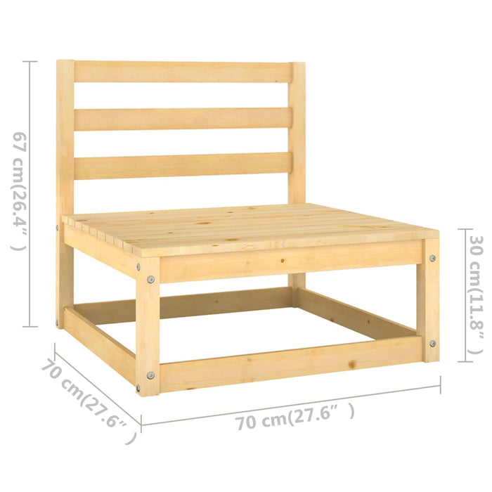 Set mobilier de grădină cu perne, 6 piese, lemn masiv de pin - WALTI WALTI