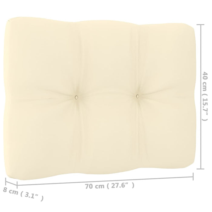 Set mobilier de grădină cu perne, 9 piese, lemn masiv pin WALTI