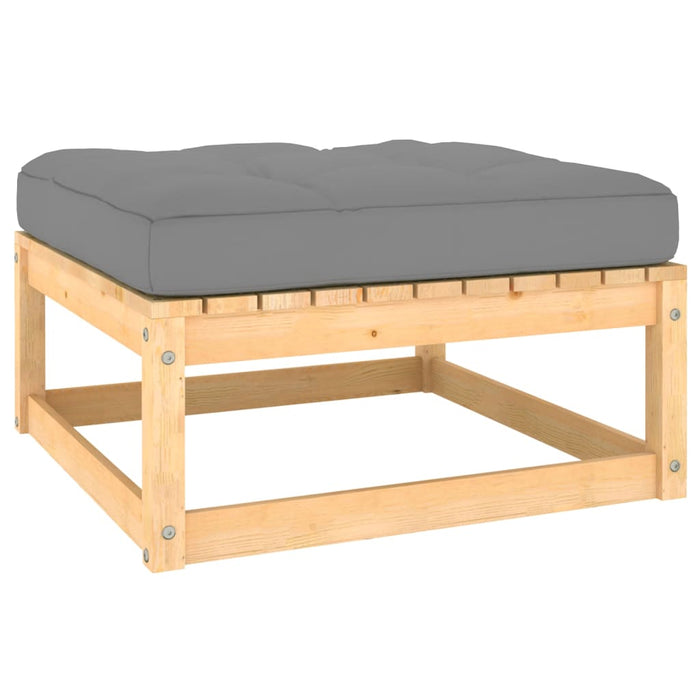Set mobilier grădină cu perne, 3 piese, lemn masiv de pin WALTI