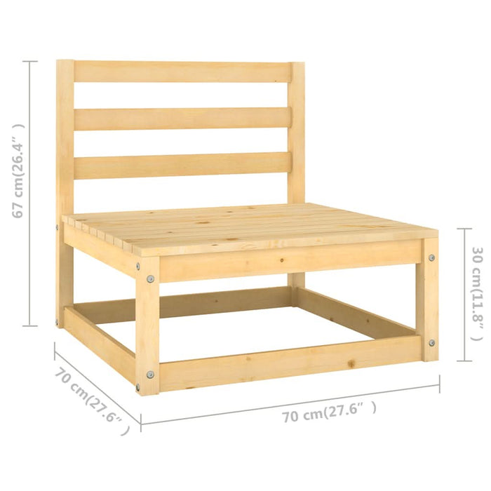 Set mobilier de grădină, 5 piese, cu perne, lemn masiv de pin - WALTI WALTI