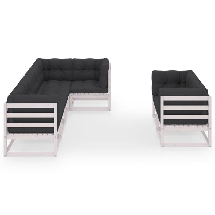 Set mobilier de grădină cu perne, 7 piese, lemn masiv de pin WALTI