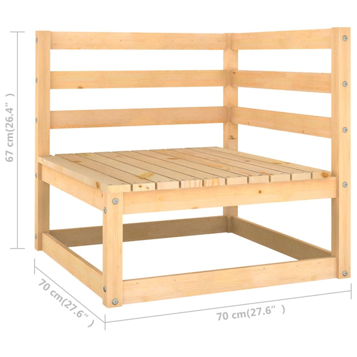Set mobilier de grădină cu perne, 8 piese, lemn masiv de pin - WALTI WALTI