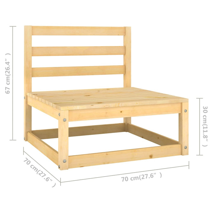 Set mobilier de grădină cu perne, 8 piese, lemn masiv de pin - WALTI WALTI