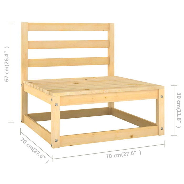 Set mobilier de grădină cu perne, 7 piese, lemn masiv de pin WALTI