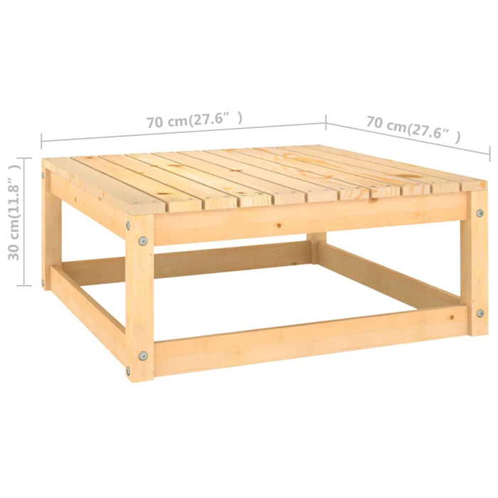 Set mobilier de grădină cu perne, 8 piese, lemn masiv de pin WALTI