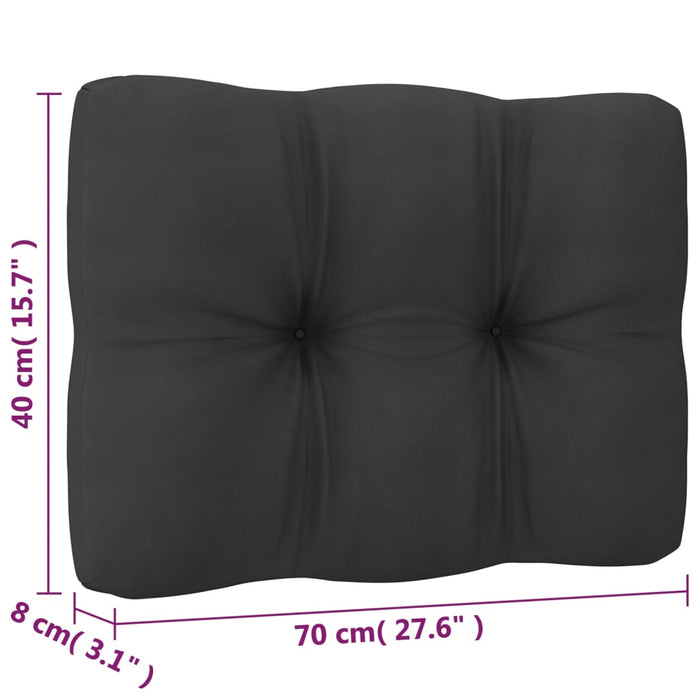 Set mobilier de grădină cu perne, 6 piese, lemn masiv de pin WALTI