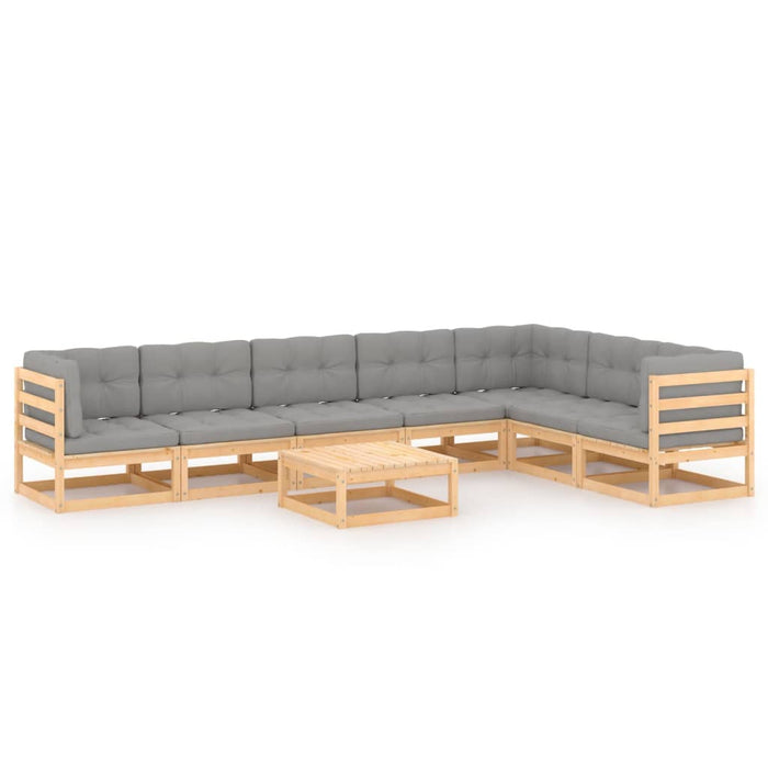 Set mobilier de grădină din 8 piese, lemn masiv de pin - WALTI WALTI