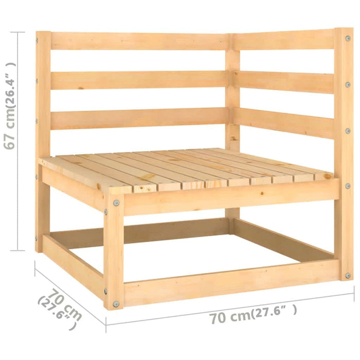 Set mobilier grădină cu perne, 9 piese, lemn masiv de pin WALTI