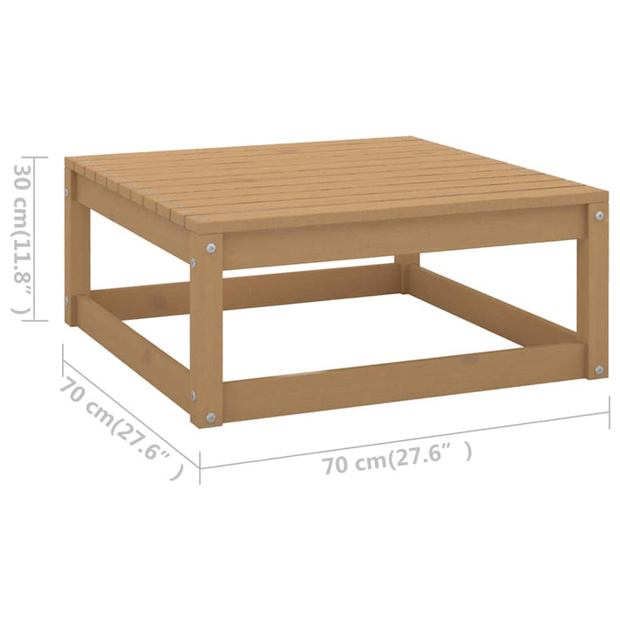 Set mobilier grădină cu perne, 13 piese, maro, lemn masiv pin WALTI