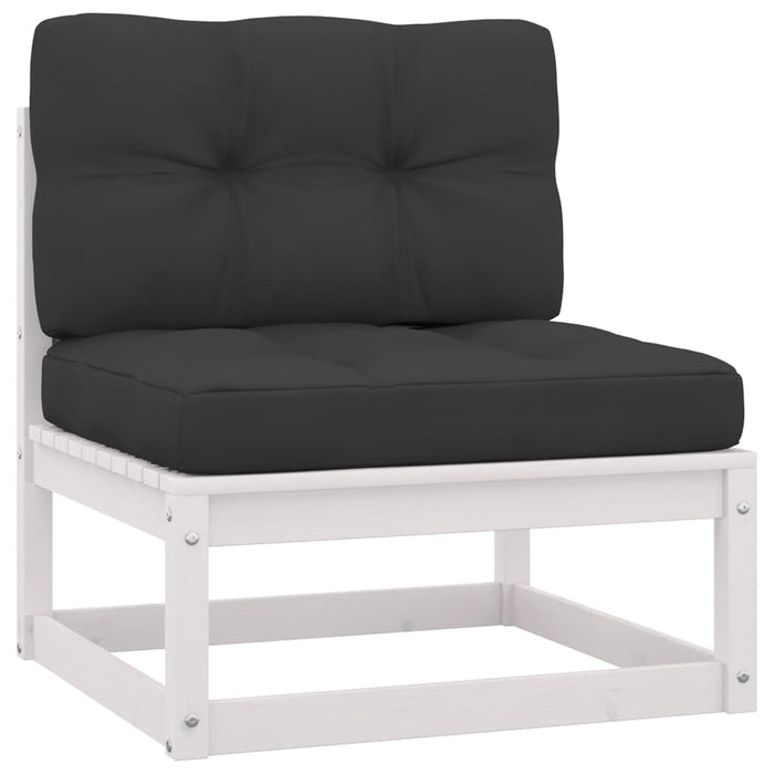 Set mobilier grădină cu perne, 12 piese, lemn masiv de pin WALTI