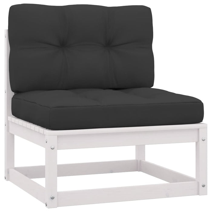 Set mobilier de grădină cu perne, 7 piese, lemn masiv de pin WALTI