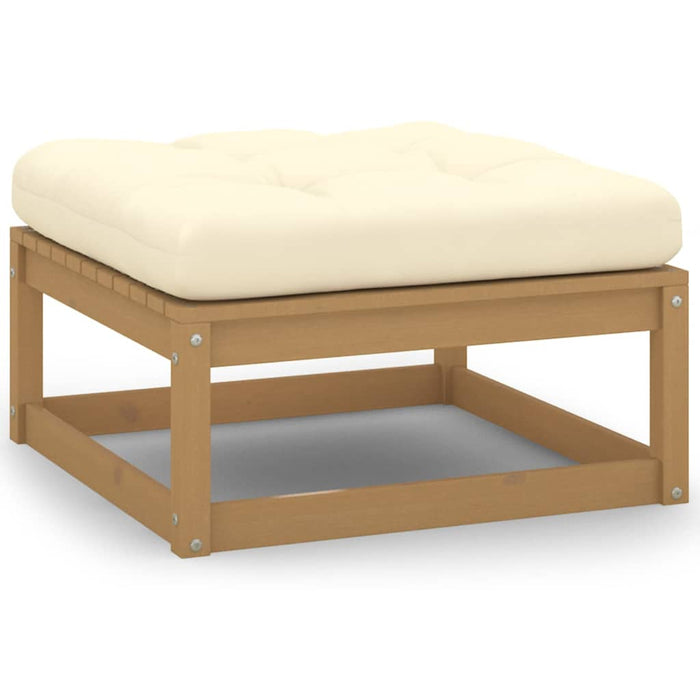 Set mobilier grădină perne, 7 piese, maro miere lemn masiv pin WALTI