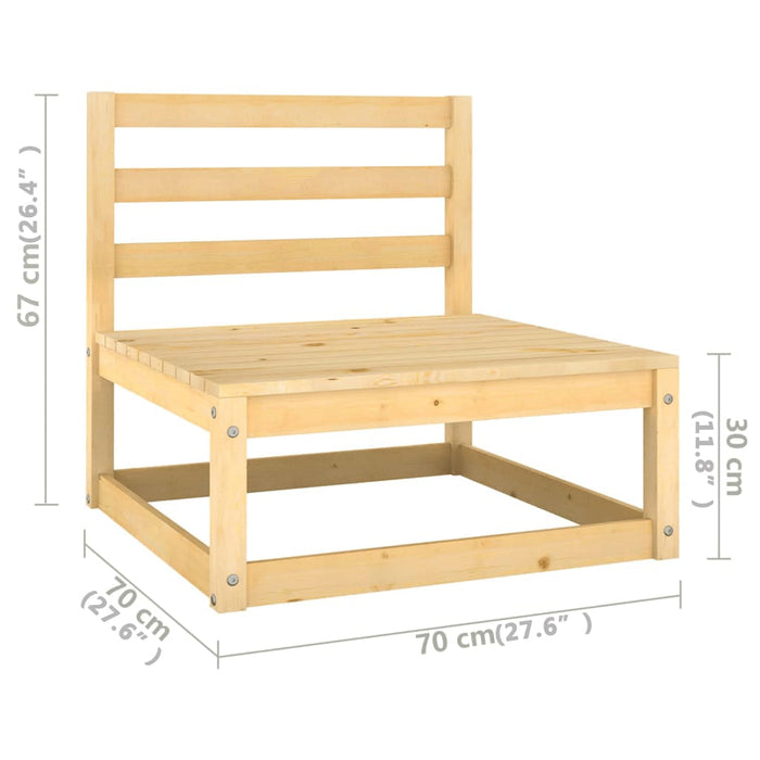 Set mobilier de grădină din 8 piese, lemn masiv de pin WALTI