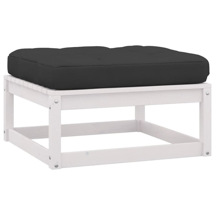Set mobilier grădină cu perne, 9 piese, lemn masiv de pin alb WALTI