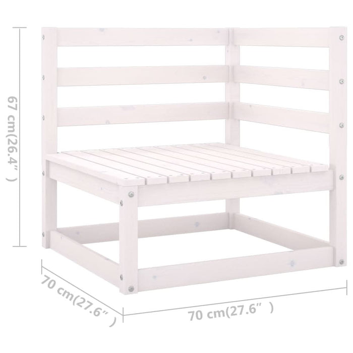 Set mobilier grădină cu perne, 9 piese, lemn masiv de pin alb WALTI