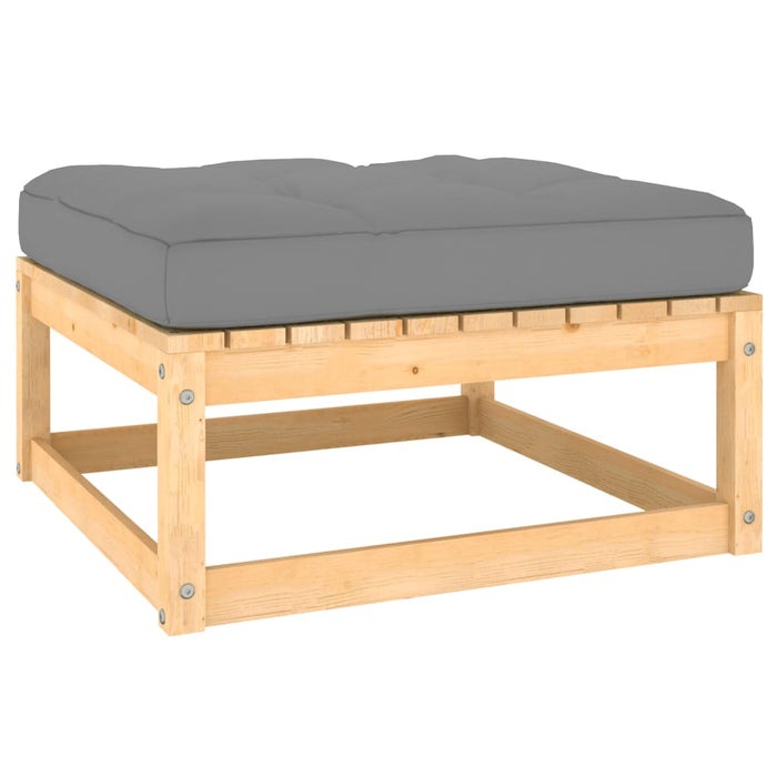 Set mobilier grădină cu perne, 10 piese, lemn masiv de pin WALTI