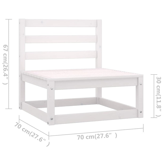 Set mobilier grădină cu perne, 9 piese, lemn masiv de pin alb WALTI