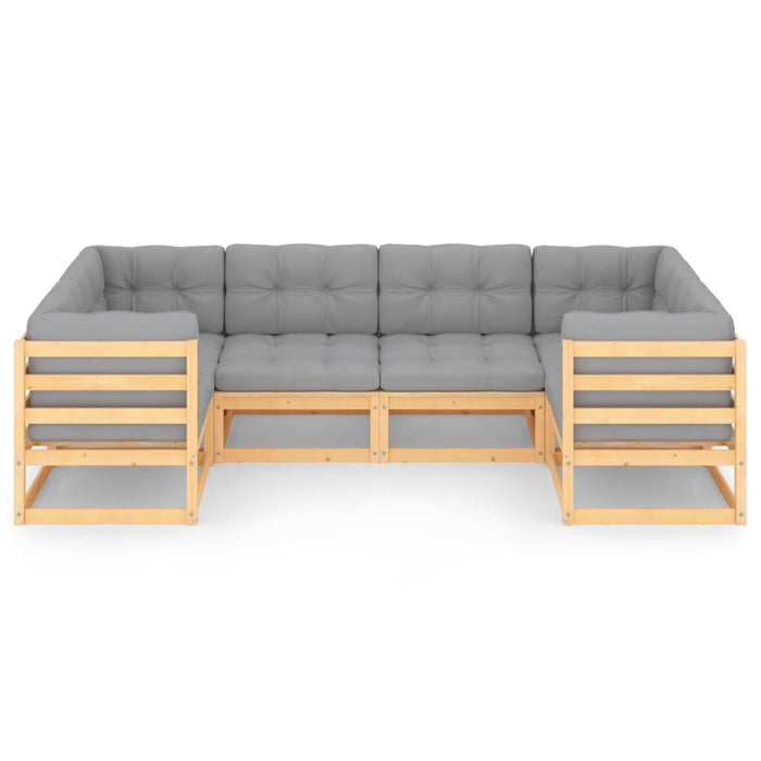 Set mobilier de grădină cu perne, 6 piese, lemn masiv de pin - WALTI WALTI