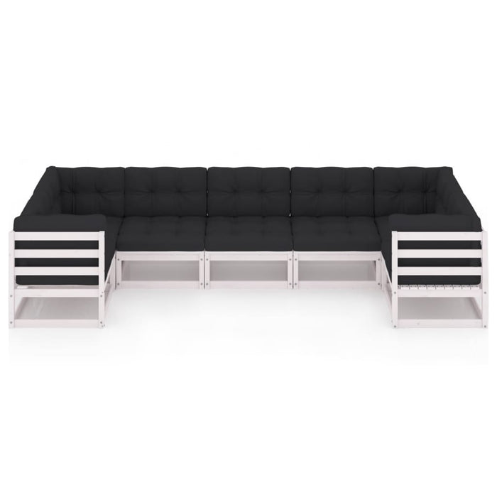 Set mobilier de grădină cu perne, 7 piese, lemn masiv de pin WALTI