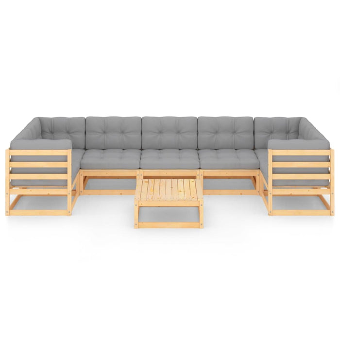 Set mobilier de grădină din 8 piese, lemn masiv de pin WALTI