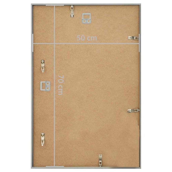 Rame foto colaj pentru perete 3 buc. argintiu 50x70 cm MDF WALTI
