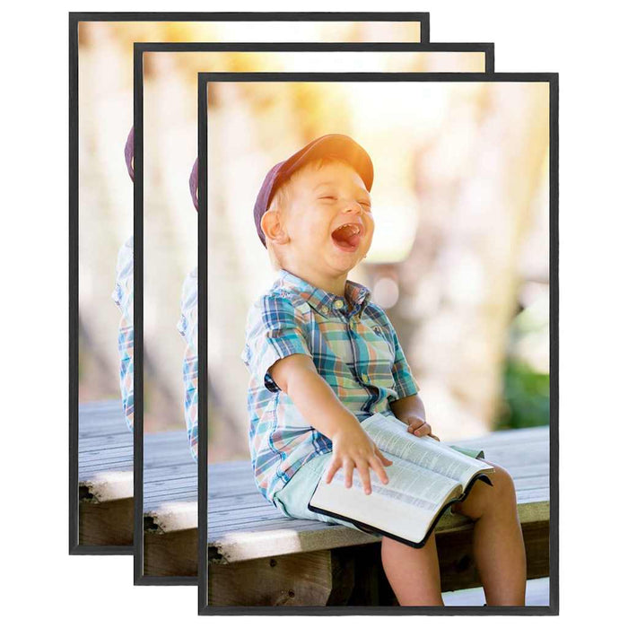 Rame foto colaj pentru masă 3 buc. negru 21x29,7 cm MDF WALTI
