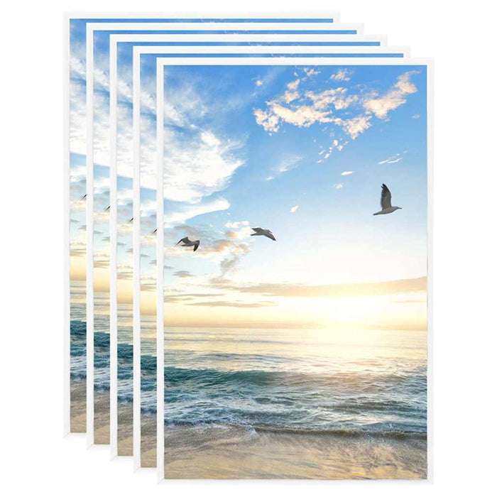 Rame foto colaj pentru perete/masă, 5 buc., alb, 13x18 cm MDF WALTI