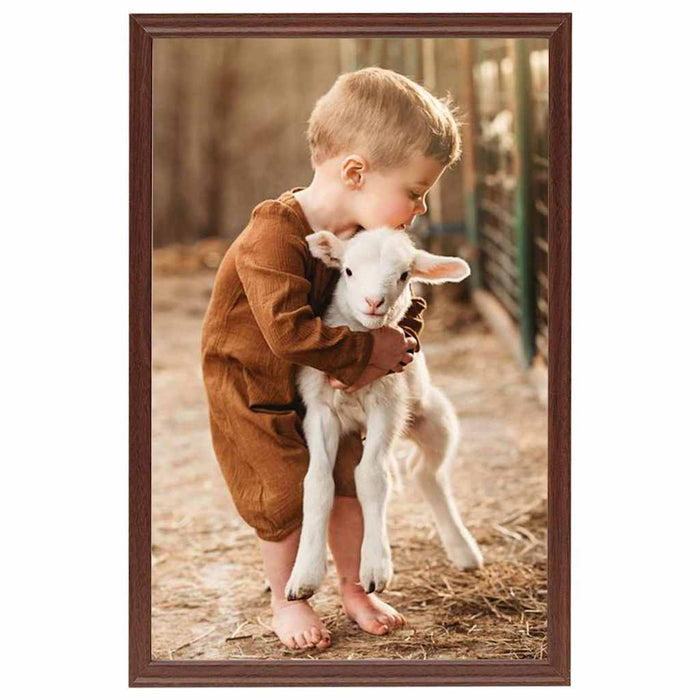 Rame foto colaj pentru perete/masă, 3 buc., maro, 70x90 cm MDF WALTI