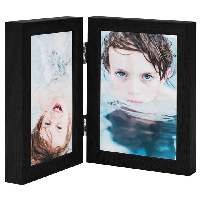 Ramă foto dublă, colaj, negru, 2x (13x18 cm) - WALTI WALTI