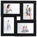 Ramă foto colaj, negru, 4x (10x15 cm) foto, MDF - WALTI WALTI