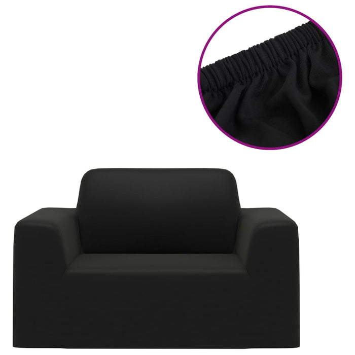 Husă elastică pentru canapea, negru, tricot poliester - WALTI WALTI