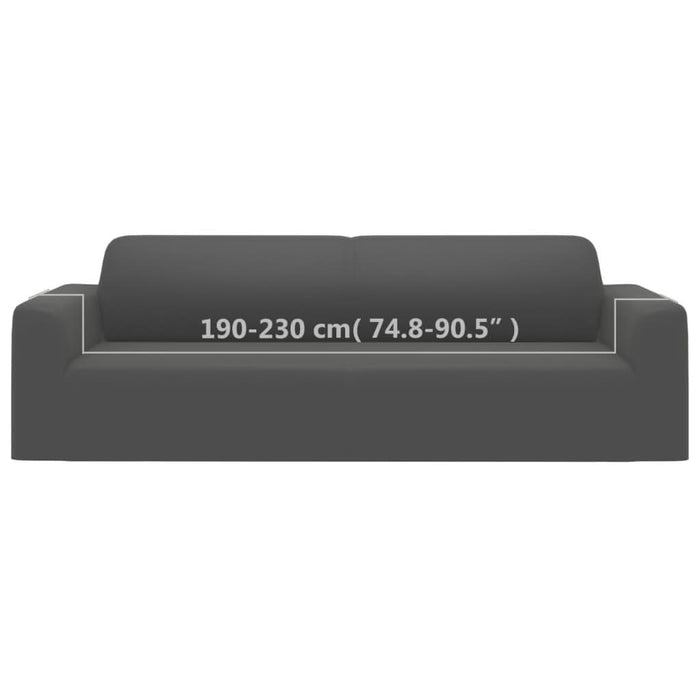 Husă elastică pentru canapea 3 locuri poliester jersey antracit - WALTI WALTI