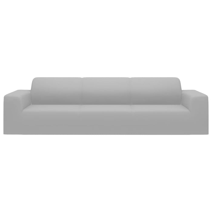 Husă elastică pentru canapea cu 4 locuri poliester jersey gri - WALTI WALTI