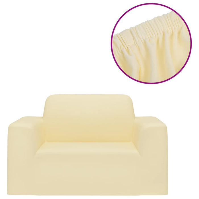 Husă elastică pentru canapea poliester jersey crem - WALTI WALTI